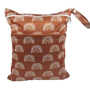 Clever Wee Fox: Wet Bags - Rainbows on Gold