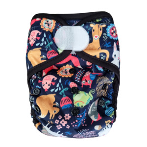 Basic Double Gusset Nappy Covers - Forest Animals