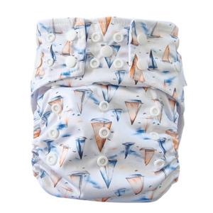 Minimi - New OG Fit Premium Nappy - Sailboats