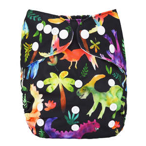 Nappy Care Card Collection: Basic Pocket Nappy - Dino Art