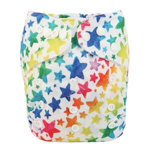 Basic Pocket Nappy - Rainbow Stars