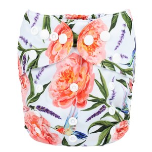 Nappy Care Card Collection: Basic Pocket Nappy - Hummingbirds