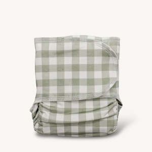 OSFM Stretchy Organic Cotton Preflat - Green Gingham