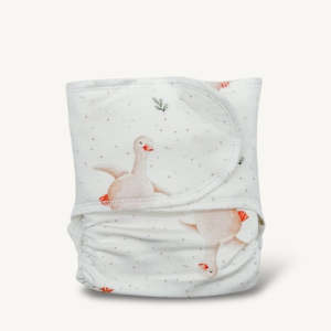 Newborn Stretchy Organic Cotton Preflat - Goose