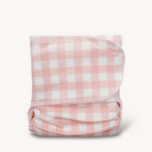 OSFM Stretchy Organic Cotton Preflat - Pink Gingham