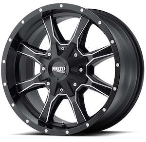 Lighting: MOTO METAL MO970 | SATIN BLACK MILLED SPOKES