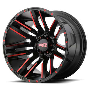 Lighting: MOTO METAL MO978 | RAZOR | BLACK WITH RED MILLED