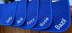 Saddlecloths Pads: Personalised Example