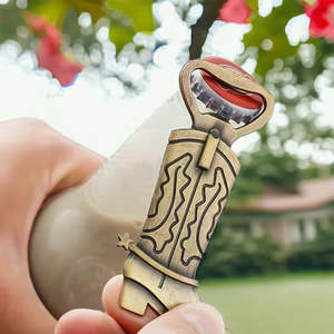 Cowboy boot bottle opener