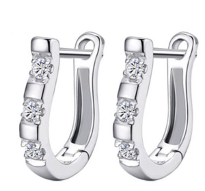 Jewelry And Accessories: Stirrup diamanté earrings