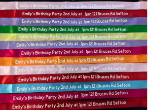 Printed Ribbons: Ribbon Invitations