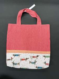 Red dachshund reversible bag