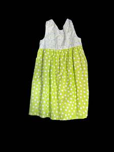 Peekaboo: Green polka dot dress (size 6)