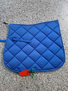 Enzo blue quilted saddlecloth