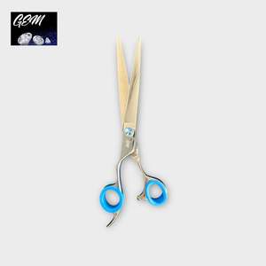 Scissors: GEM Blue Stone Straights 7.5" Scissors - Lefthanded