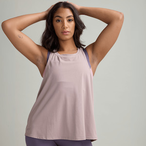 Products: CLQ Flex Split Back Singlet Latte