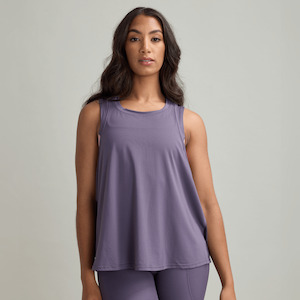 CLQ Flex Split Back Singlet Purple