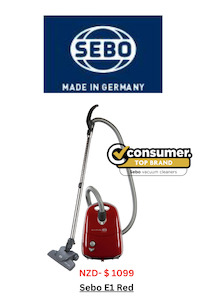 Our Sebo Range Of Vacuum Cleaners: Sebo E1 Red
