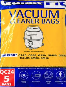 Nilfisk: Microfibre Bags QC24 Nilfisk/Tellus GA70, GM80/90, GS80/90