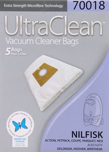 Nilfisk: Ultraclean 70018 Vacuum Cleaner Bags for Nilfisk,Hoover,Wertheim