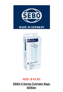Our Sebo Range Of Vacuum Cleaners: Bags MF Sebo X Series/ Evo Series Box of 8