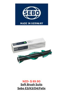 Our Sebo Range Of Vacuum Cleaners: Sebo ET-1 P/H  Soft Roller Brush