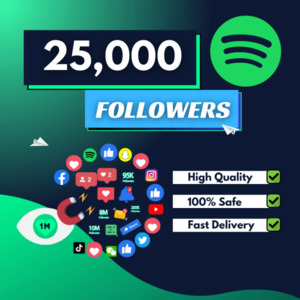 25000 Spotify Followers - Youtubebulkviews.com