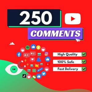 Products: 250 YouTube Comments - Youtubebulkviews.com