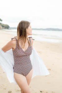 Swimwear: Crossover One Piece - Floral