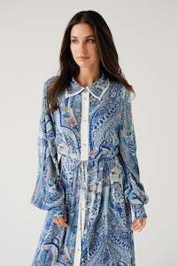 Dresses: Yo Yo Dress - Blue Paisley