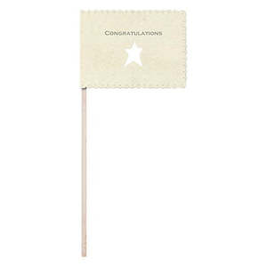 Cream Paper Flag - Congratulations