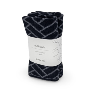 Accessories: Multi Cloth 2pk - Raven | Graphite Herringbone