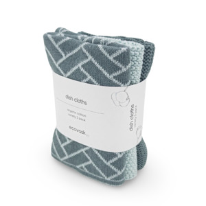 Dishcloth Variety 3pk - Sea Foam Herringbone