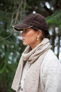 Accessories: Antler Lace Peak Cord Cap | Chocolate