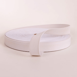 Sewing Supplies 1: 25mm White Woven Elastic - per metre