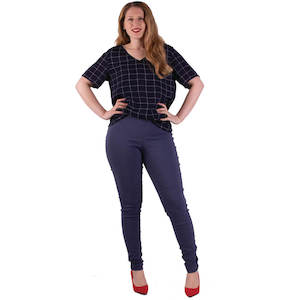 All 1: Ashley Top - Navy Check
