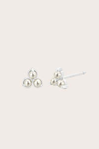 New Birthstone Studs: Silver Birthstone Studs - June/Pearl
