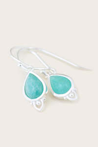 Throat Chakra Earrings Silver