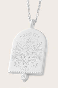 New Zodiac Necklaces: Capricorn Zodiac Necklace - Silver