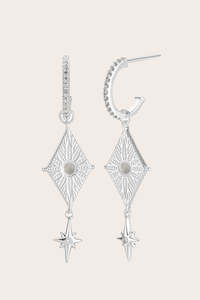 Guiding Lights: North Star Earrings - Silver