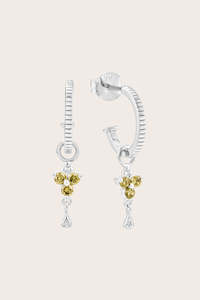 All Jewellery: Silver Birthstone Hoops - August/Peridot