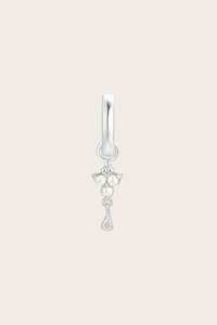 Birthstone Jewellery: Silver Birthstone Charm - June/Pearl