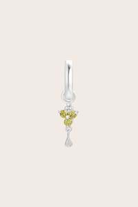 Birthstone Jewellery: Silver Birthstone Charm - August/Peridot