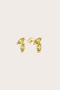 Gold Studs: Flourish Studs - Gold