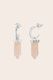 Rose Quartz Aroha Hoops - Silver