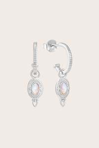 Hoop Earrings: Be The Light Hoops - Silver