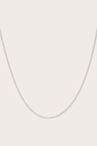 Fine Curb Chain Necklace - Silver