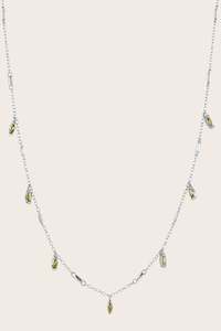Crystal Necklaces: Flourish Necklace - Silver