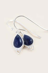 Sodalite: Third Eye Chakra Earrings Silver