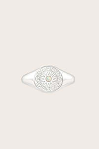 Birthstone Rings: Silver Birthstone Ring - October/Opal